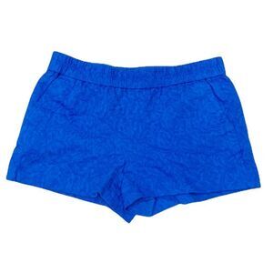 J.Crew Factory Womens Sz 8‎ Shorts Jacquard Blue Beachy Costal Casual